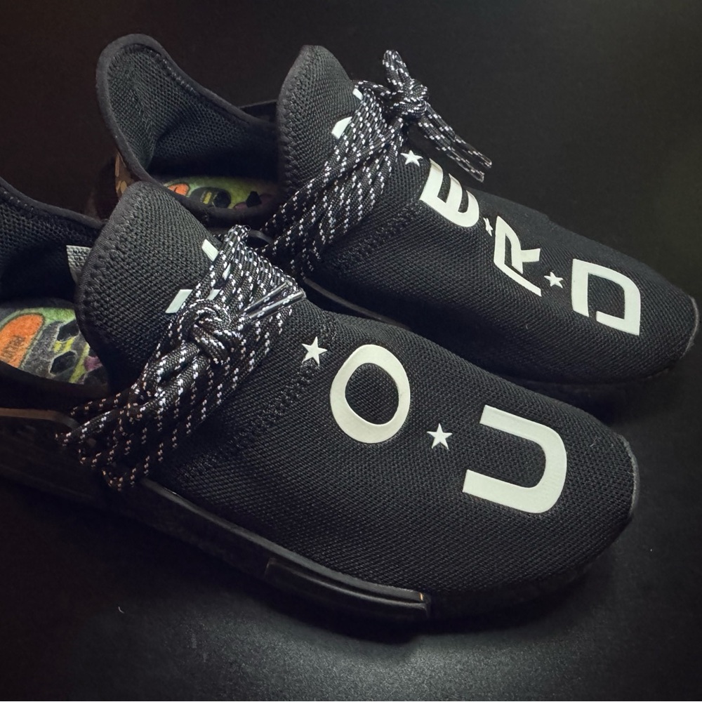 adidas Black and White Athletic Shoes